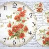 Rice Paper - Poppy clock