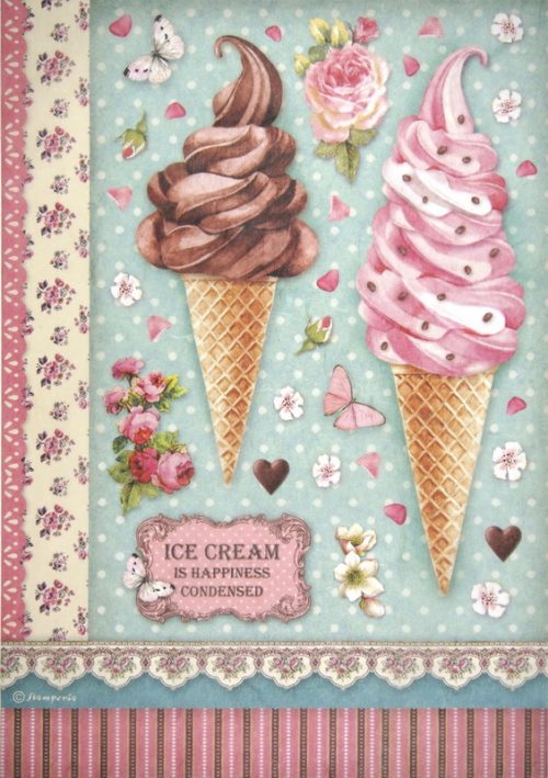 Rice Paper - Ice cream - DFSA4504 - Stamperia