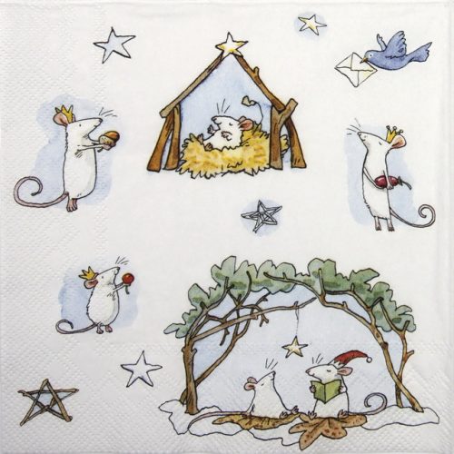 Lunch Napkins (20) - Anita Jeram:  Mouse Crib