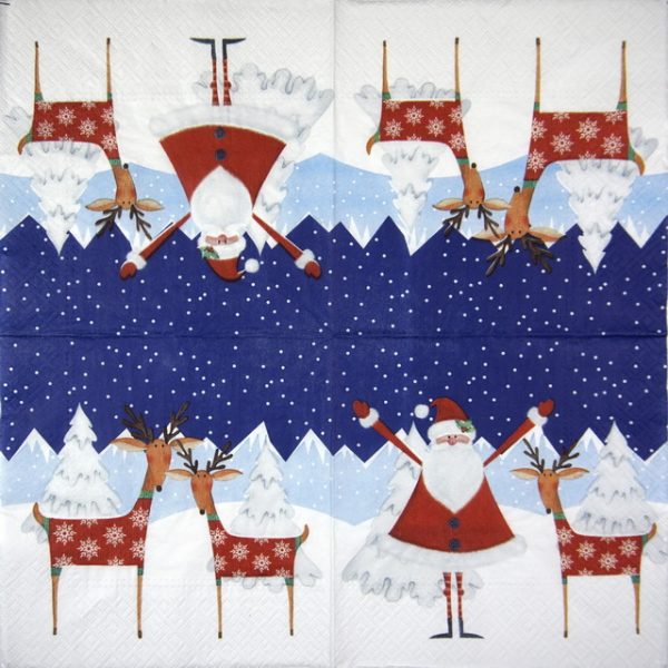 Lunch Napkins (20) - Santa with Deer