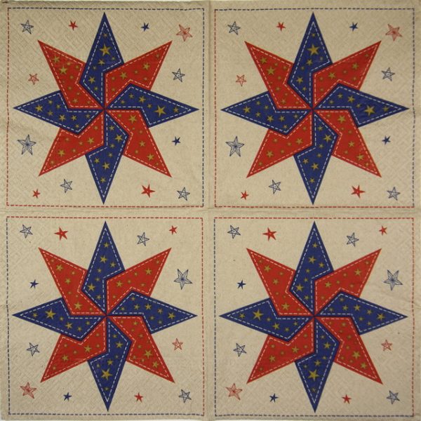 Lunch Napkins (20) - Patchwork Star