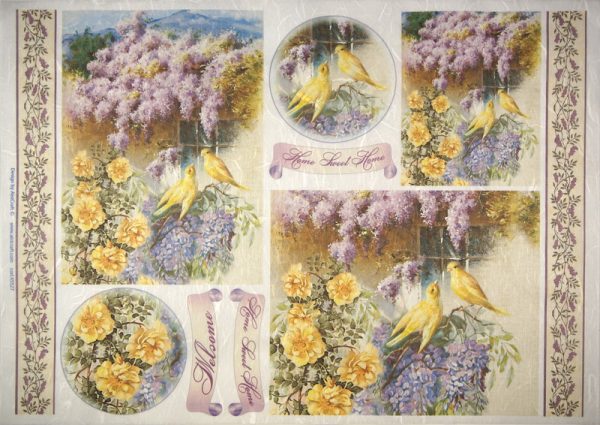 Rice Paper -  Wisteria Flowers 32x45cm