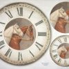 Rice Paper -  Clock, Horses