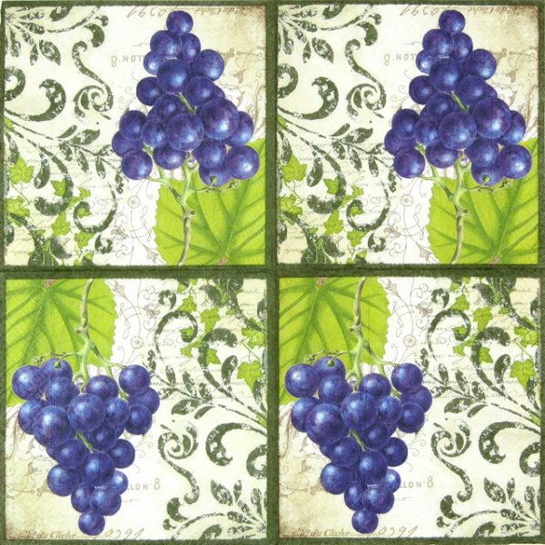 Paper Napkin - Bunch of Grapes