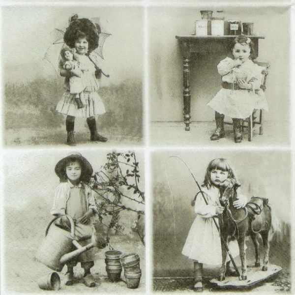 Paper Napkin - Children Sepia