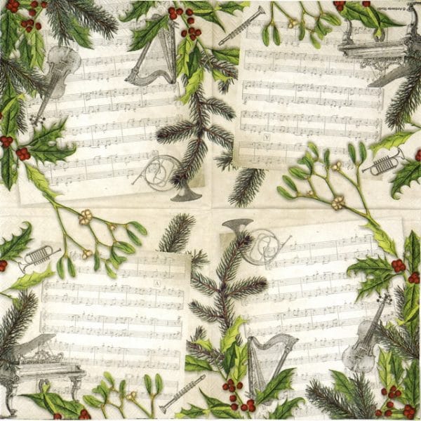 Cocktail Napkins (20) - Christmas Song