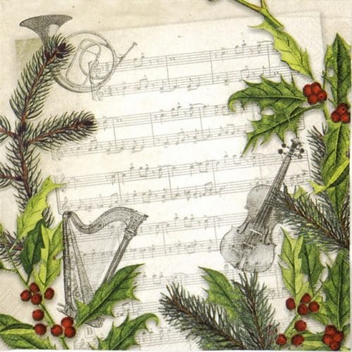 Cocktail Napkins (20) - Christmas Song