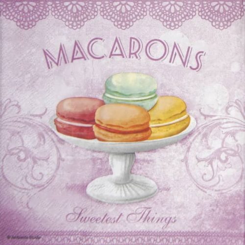 Lunch Napkins (20) - Macarons rose