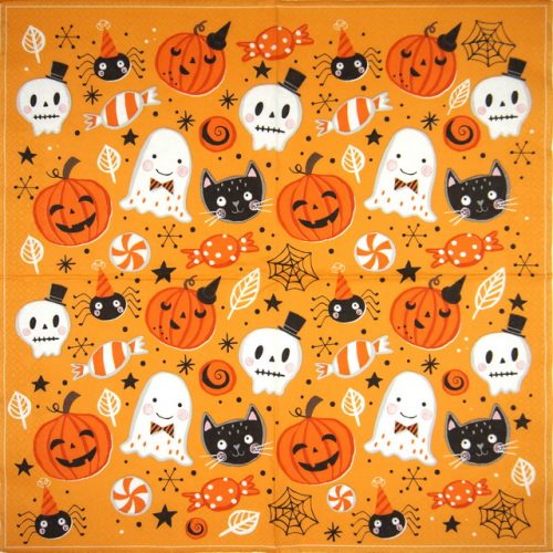 Paper Napkin - Orange Halloween Booo_Daisy_SDOG030701