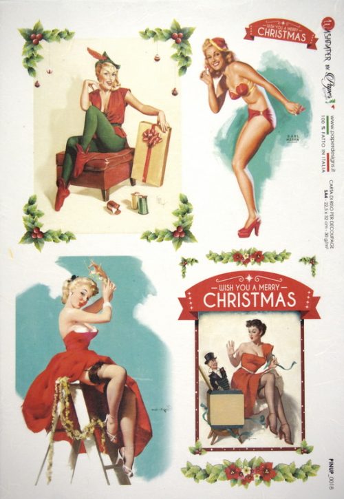 Rice Paper - Pin Up  Christmas