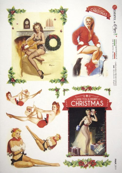 Rice Paper - Pin Up Christmas