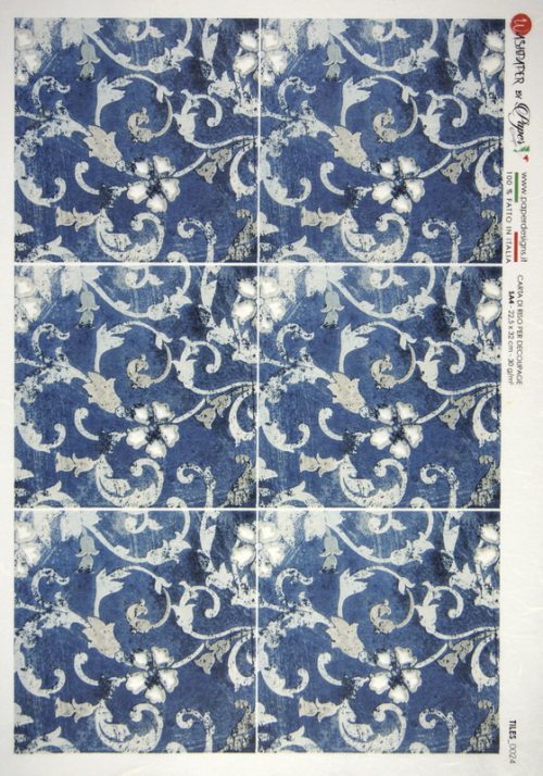 Rice Paper - Tiles Blue