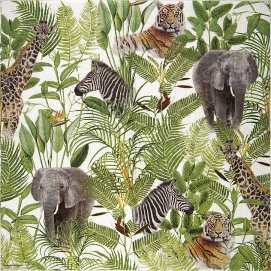 Lunch Napkins (20) - Emma Gale: Regalia Elephant - Napkin Shop