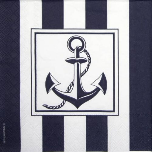 Paper Napkin - Anchor blue