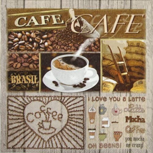 Lunch Napkins (20) - Coffee Variations