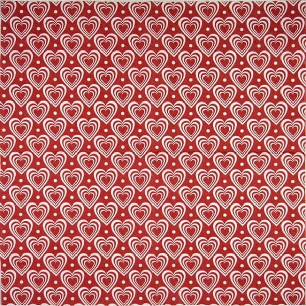 Paper Napkin - Hearts in Hearts red