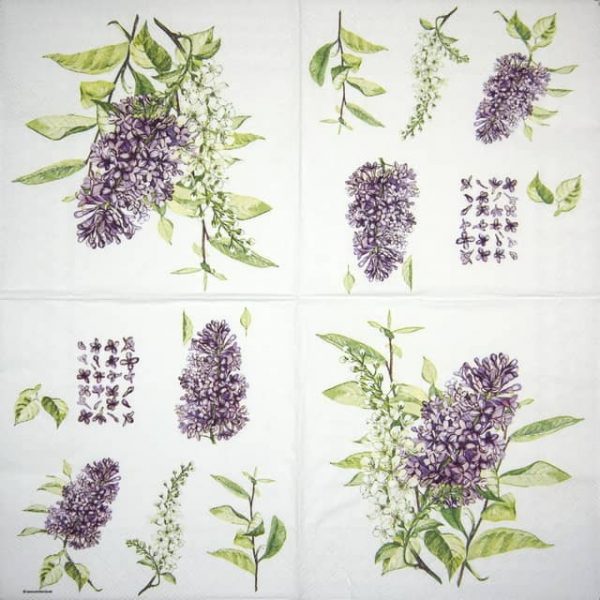 Lunch Napkins (20) - Lilac White - Image 2