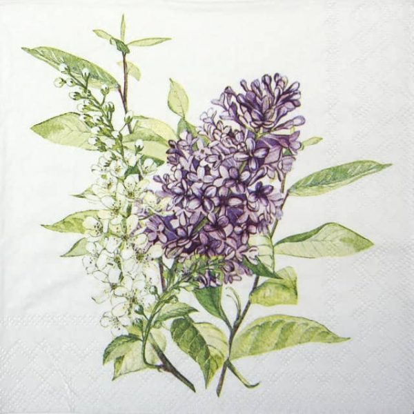 Lunch Napkins (20) - Lilac White