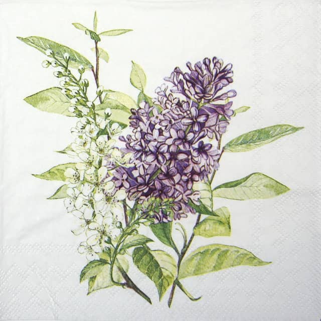 Paper Napkin - Lilac White