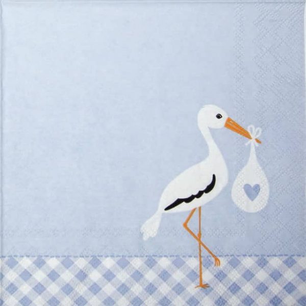 Paper Napkin - Love Stork blue