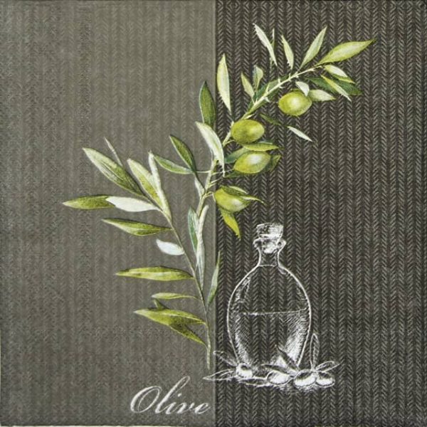 Paper Napkins  - Oil And Olives (20 pieces)