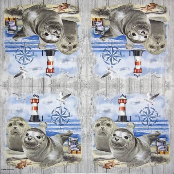 Lunch Napkins (20) - Seal Couple