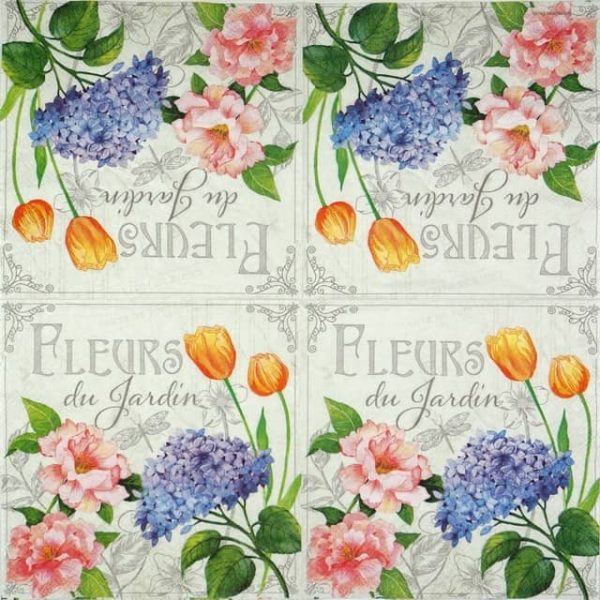 Lunch Napkins (20) - Fleurs de Jardin