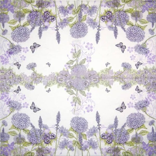 Cocktail Napkins (20) - Purple Wildflowers