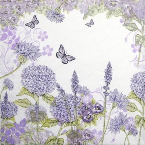 Cocktail Napkins (20) - Purple Wildflowers