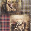 Rice Paper - Christmas Teddy red - R1784_ITD