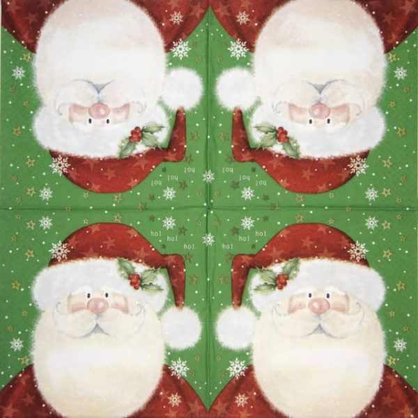 Lunch Napkins (20) - Saint Nick green