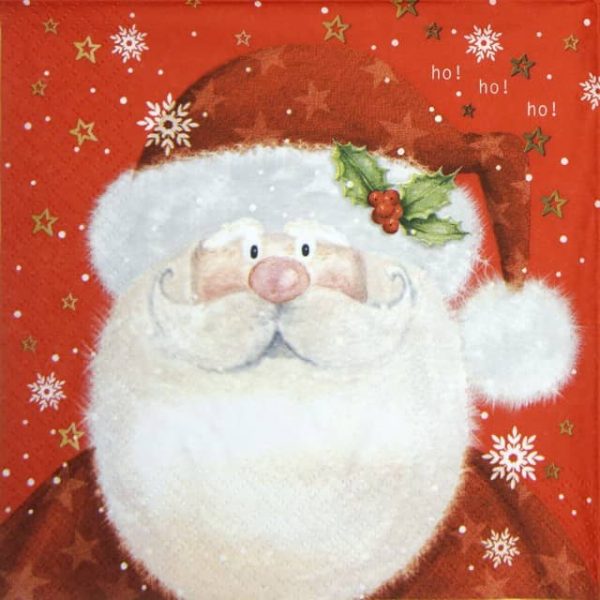 Paper Napkin - Saint Nick red