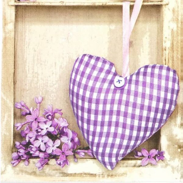 Paper Napkin - Lilac and Heart