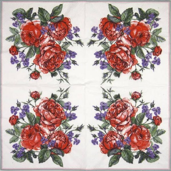 Lunch Napkins (20) - English Painted Roses