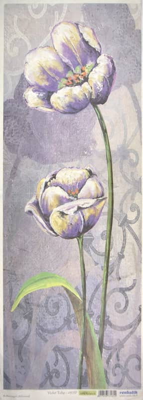 Rice Paper - Violet Tulip