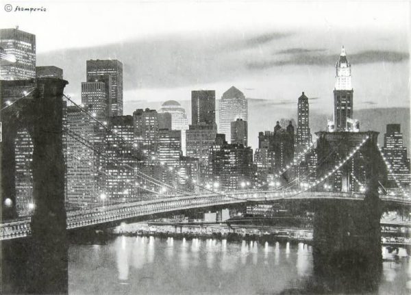 Stamperia A4 Decoupage Rice Paper - New York by night - DFSA4021