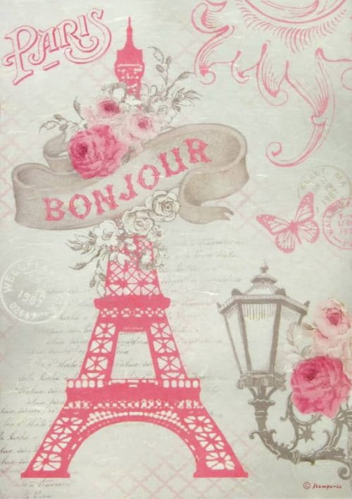 Rice Paper - Rose Tour Eiffel Stamperia_DFSA4063