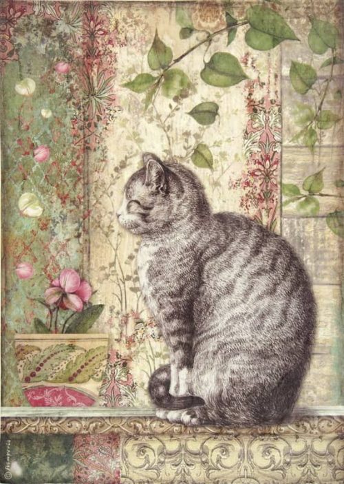 Rice Paper - Cat - DFSA4511 - Stamperia