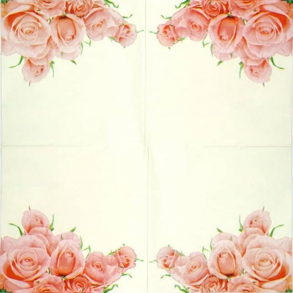 Lunch Napkins (20) - Light Pink Rose