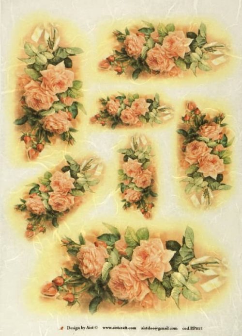 Rice Paper - Vintage roses large 32x45cm