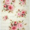 Rice Paper - Vintage Red Roses