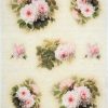 Rice Paper - Vintage White Roses-