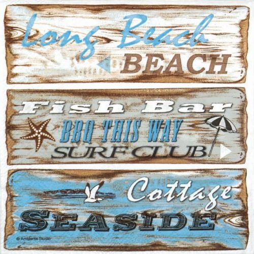 Paper Napkin - Beach Signs