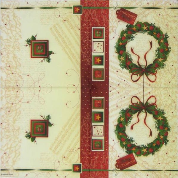 Paper Napkin - Christmas Wreath - Image 2