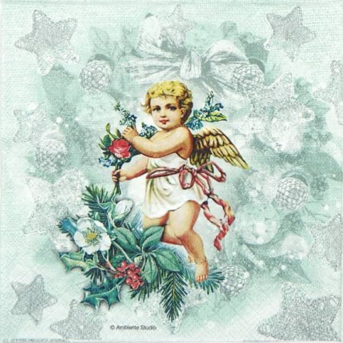 Paper Napkins - Angel Fashion green (20 pieces)