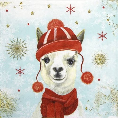 Lunch Napkins (20) - Winter Lama