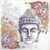 Paper Napkin - Buddha Head stone