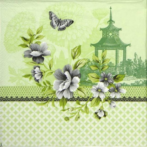 Paper Napkin - Pagode green