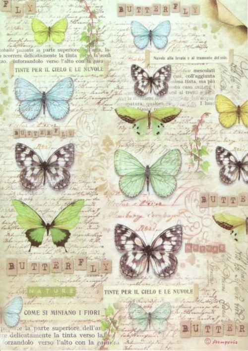 Rice Paper - Vintage Butterfies DFSA4178 Stamperia