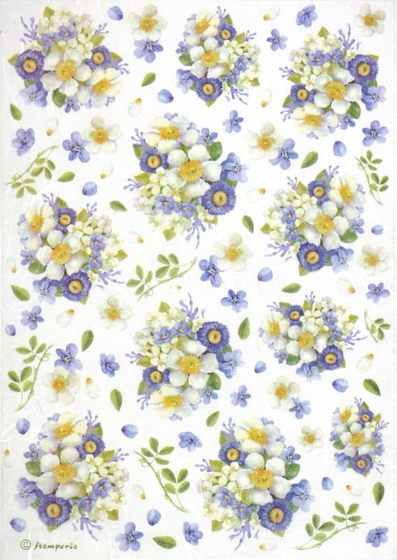 Rice Paper - Lilac Bouquet